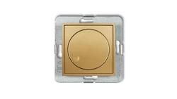 MINI Ściemniacz elektroniczny przyciskowo-obrotowy do lamp LED złoty 29MRO-2