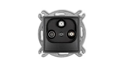 MINI Gniazdo antenowe 2 wyjścia SAT + TV grafitowy 11MGSN