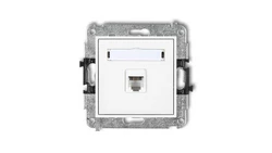 MINI Gniazdo telefoniczne pojedyncze 1xRJ11 4-stykowy beznarzędziowe biały MGT-1