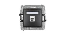 MINI Gniazdo telefoniczne pojedyncze 1xRJ11 4-stykowy beznarzędziowe grafitowy 11MGT-1