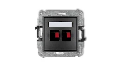 MINI Gniazdo głośnikowe podwójne grafitowy 11MGG-2