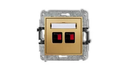 MINI Gniazdo głośnikowe podwójne złote 29MGG-2