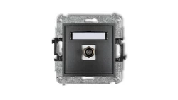 MINI Gniazdo antenowe pojedyncze typu F (SAT) niklowany grafitowy 11MGF-1