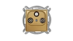 MINI Gniazdo antenowe RTV-SAT końcowe (2 wejścia antenowe) złoty 29MGST