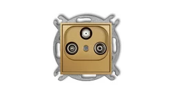 MINI Gniazdo antenowe RTV-SAT końcowe 1,5dB złoty 29MGS