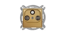 MINI Gniazdo antenowe RTV-SAT końcowe multimedialne (Internet) złoty 29MGM