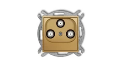 MINI Gniazdo multimedialne 3F DATA (UPC) złoty 29MGMU