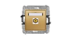 MINI Gniazdo pojedyncze RCA (typu cinch - żółty pozłacany) złoty 29MGRCA-1