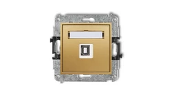 MINI Gniazdo pojedyncze USB-AB 2.0 złoty 29MGUSB-3