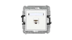 MINI Gniazdo komputerowe pojedyncze 1xRJ45 kat. 6 ekranowane 8-stykowy biały MGK-5