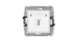 MINI Ładowarka USB pojedyncza 5V 1A biała MCUSB-1