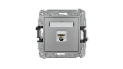 MINI Gniazdo komputerowe pojedyncze 1xRJ45 kat. 6 ekranowane 8-stykowy srebrny metalik 7MGK-5
