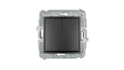 MINI Łącznik pojedynczy ze schodowym (wspólne zasilanie) grafitowy 11MWP-10.1