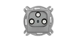 MINI Gniazdo multimedialne 3F DATA (UPC) srebrny metalik 7MGMU