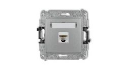 MINI Gniazdo komputerowe pojedyncze 1xRJ45 kat. 6 8-stykowy srebrny metalik 7MGK-3