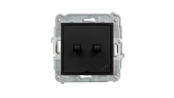 MINI Łącznik pojedynczy ze schodowym (osobne zasilanie) w stylu amerykańskim czarny mat 12MWPUS-10.2