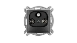 MINI Gniazdo antenowe RTV-SAT końcowe multimedialne (Internet) grafitowy 11MGM