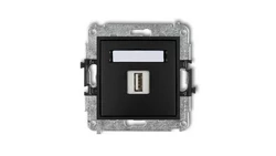 MINI Ładowarka USB pojedyncza 5V 1A czarny mat 12MCUSB-1