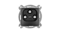 MINI Gniazdo multimedialne 3F DATA (UPC) grafitowy 11MGMU