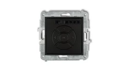MINI Elektroniczny sterownik roletowy (przycisk centralny/dodatkowy) czarny mat 12MSR-6