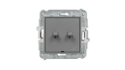 MINI Łącznik podwójny schodowy w stylu amerykańskim szary mat 27MWPUS-33