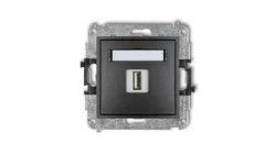 MINI Gniazdo pojedyncze USB-AA 3.0 grafitowe 11MGUSB-5