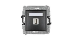 MINI Ładowarka USB pojedyncza 5V 1A grafitowa 11MCUSB-1