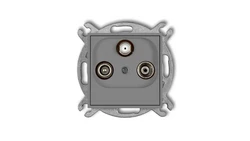 MINI Gniazdo antenowe RTV-SAT końcowe multimedialne (Internet) szary mat 27MGM