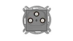 MINI Gniazdo multimedialne 3F DATA (UPC) szary mat 27MGMU