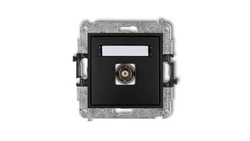 MINI Gniazdo pojedyncze BNC czarny mat 12MGBNC-1