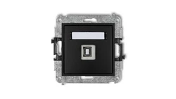 MINI Gniazdo pojedyncze USB-AB 2.0 czarny mat 12MGUSB-3