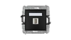 MINI Gniazdo pojedyncze USB-AA 3.0 czarny mat 12MGUSB-5