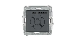 MINI Elektroniczny sterownik roletowy (przycisk centralny/dodatkowy) grafitowy mat 28MSR-6