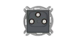 MINI Gniazdo multimedialne 3F DATA (UPC) grafitowy mat 28MGMU