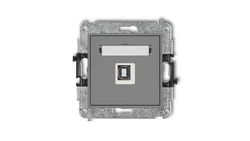 MINI Gniazdo pojedyncze USB-AB 2.0 szary mat 27MGUSB-3