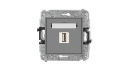 MINI Gniazdo pojedyncze USB-AA 3.0 szary mat 27MGUSB-5