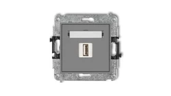 MINI Ładowarka USB pojedyncza 5V 1A szary mat 27MCUSB-1