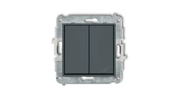 MINI Łącznik pojedynczy ze schodowym (wspólne zasilanie) grafitowy mat 28MWP-10.1