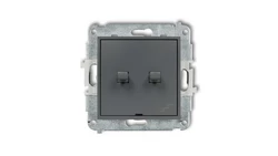 MINI Łącznik pojedynczy ze schodowym (wspólne zasilanie) w stylu amerykańskim grafitowy mat 28MWPUS-10.1