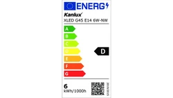 Żarówka LED E14 XLED G45 E14 6W-NW-M 810lm 4000K barwa neutralna 29629