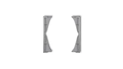 MINI Ramka pośrednia do gniazd podwójnych srebrny metalik 7MRP-2