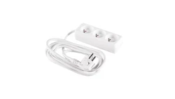 Przedłużacz 3-gniazda z/u 5m /H05VV-F 3G1/ biały PM-BW-3G-50