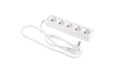 Przedłużacz 5-gniazd z/u 5m /H05VV-F 3G1/ biały PM-BW-5G-50