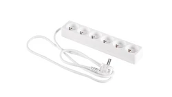 Przedłużacz 6-gniazd z/u 1,5m /H05VV-F 3G1/ biały PM-BW-6G-15