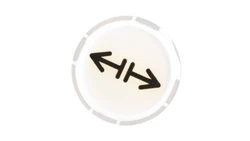 Soczewka przycisku 22mm płaska biała z symbolem LUZOWANIE M22-XDL-W-X13 218311