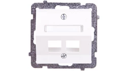 SONATA Obudowa gniazda komputerowego podwójnego ecru bez gniazd GPK-2RS/p/27