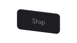 Etykieta samoprzylepna 12,5x27mm czarna biała inskrypcja /Stop/ SIRIUS ACT 3SU1900-0AC16-0DS0 /10szt./