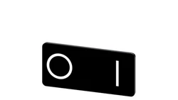 Etykieta samoprzylepna 12,5x27mm czarna biała inskrypcja /O I/ SIRIUS ACT 3SU1900-0AC16-0QG0 /10szt./