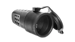 Gniazdo przenośne gumowe proste 3P 16A 250V czarne IP44 OR-AE-1314