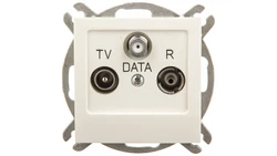 AS Gniazdo antenowe RTV DATA ecru GPA-GD/m/27